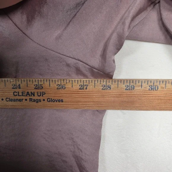 Maurices Button Down Shirt Womens 2X Mauve Satin Minimalist Office Professional - Picture 4 of 14